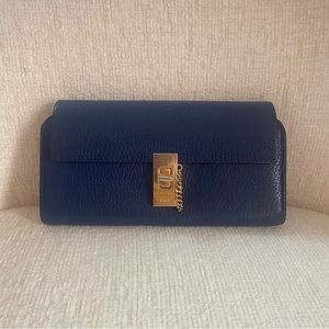 EUC Chloe Drew Turlock Wallet Navy